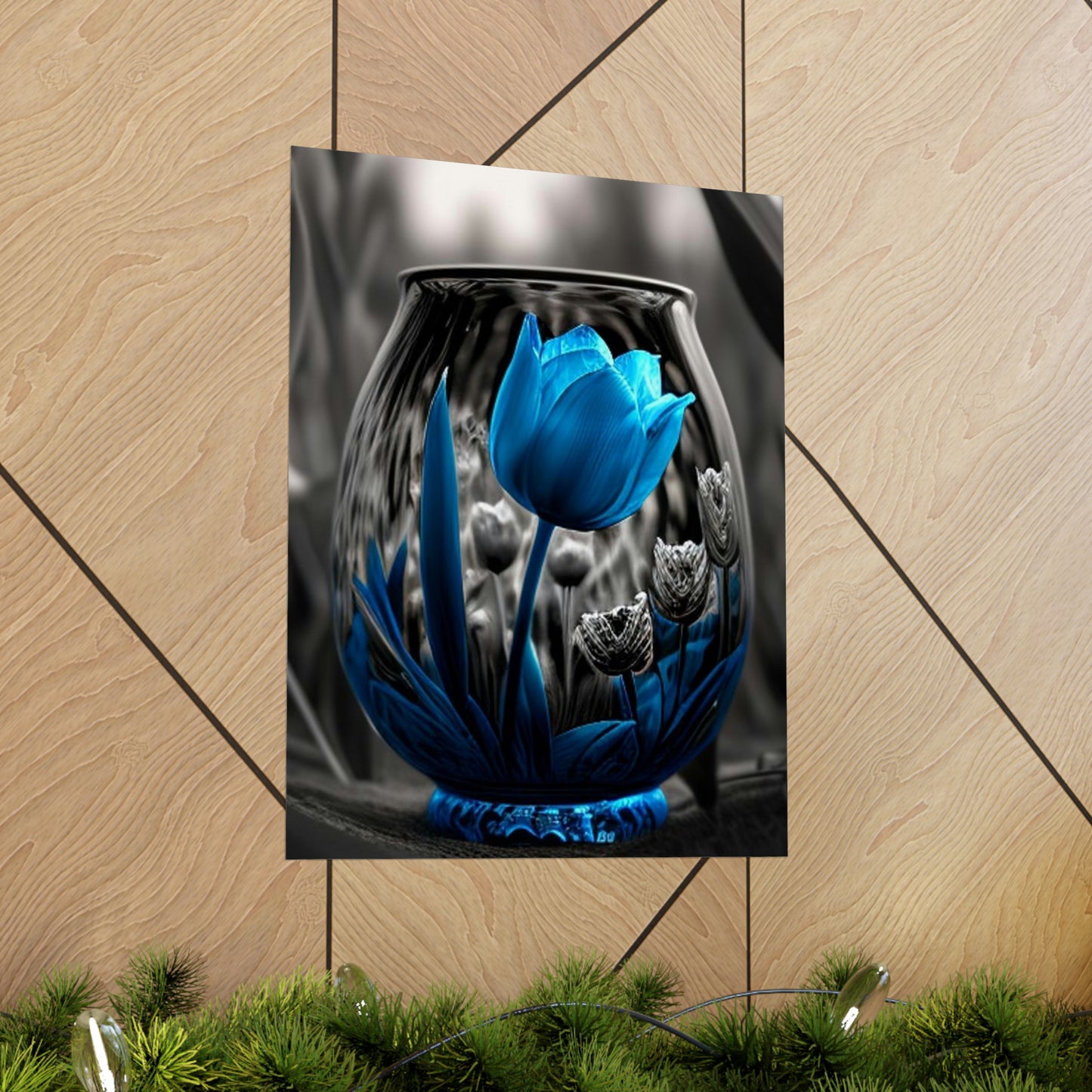 Premium Matte Vertical Posters Tulip Blue 4