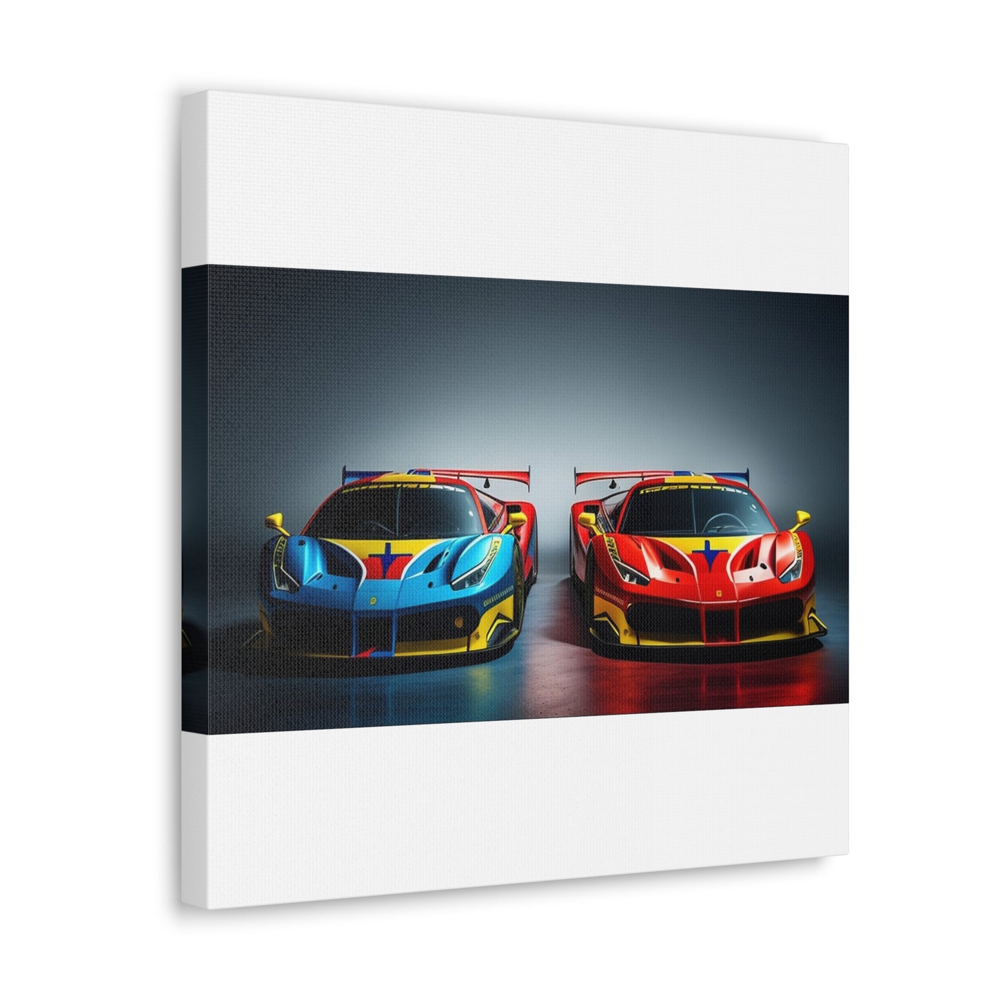 Canvas Gallery Wraps Ferrari Red Blue 2