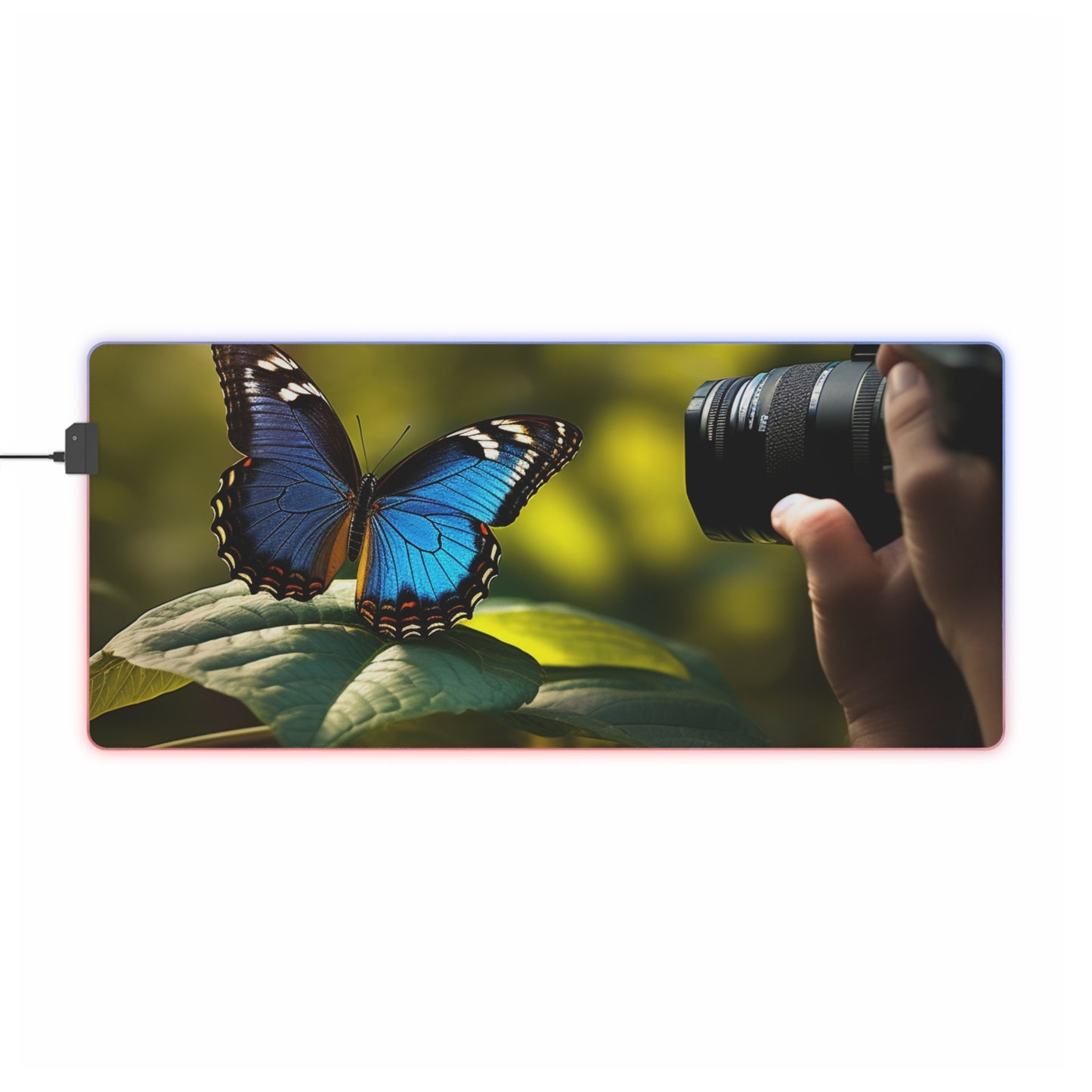 LED Gaming Mouse Pad Jungle Butterfly 3