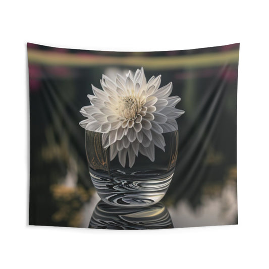Indoor Wall Tapestries White Dahlia 2