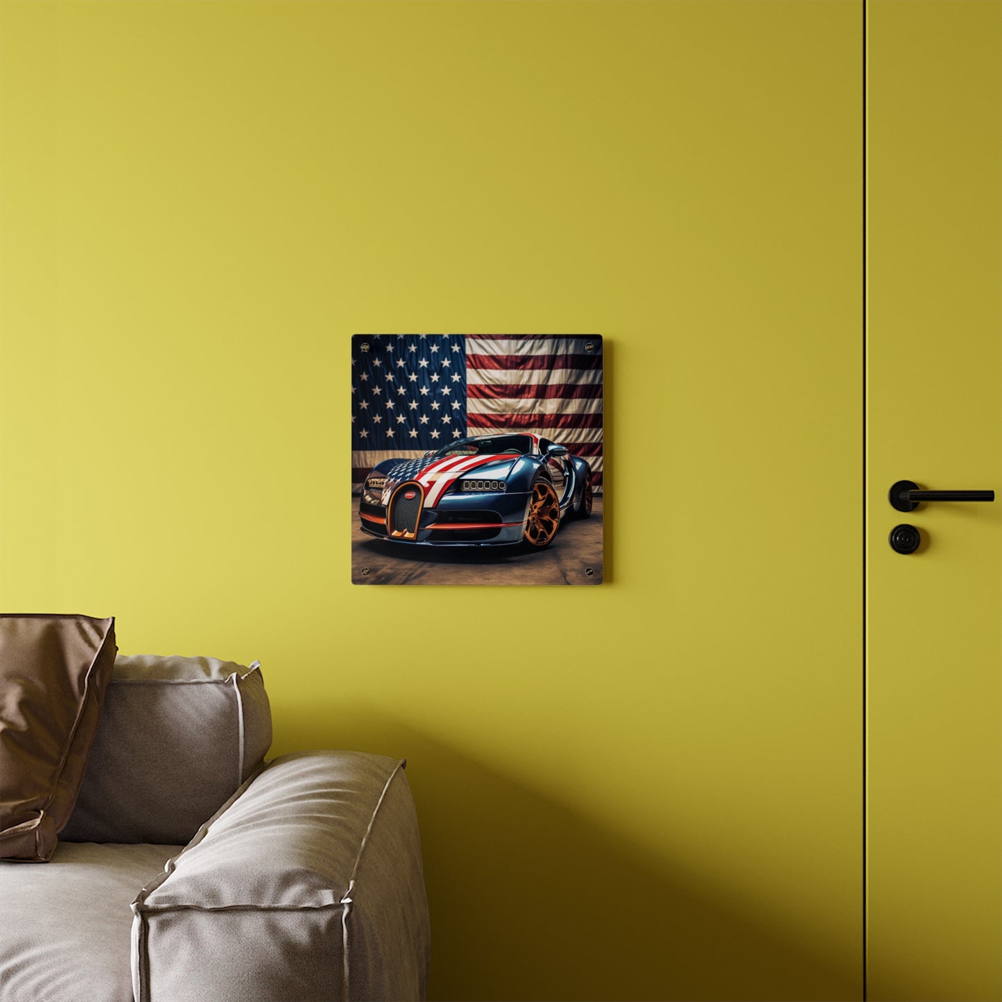 Acrylic Wall Art Panels Bugatti Flag American 4