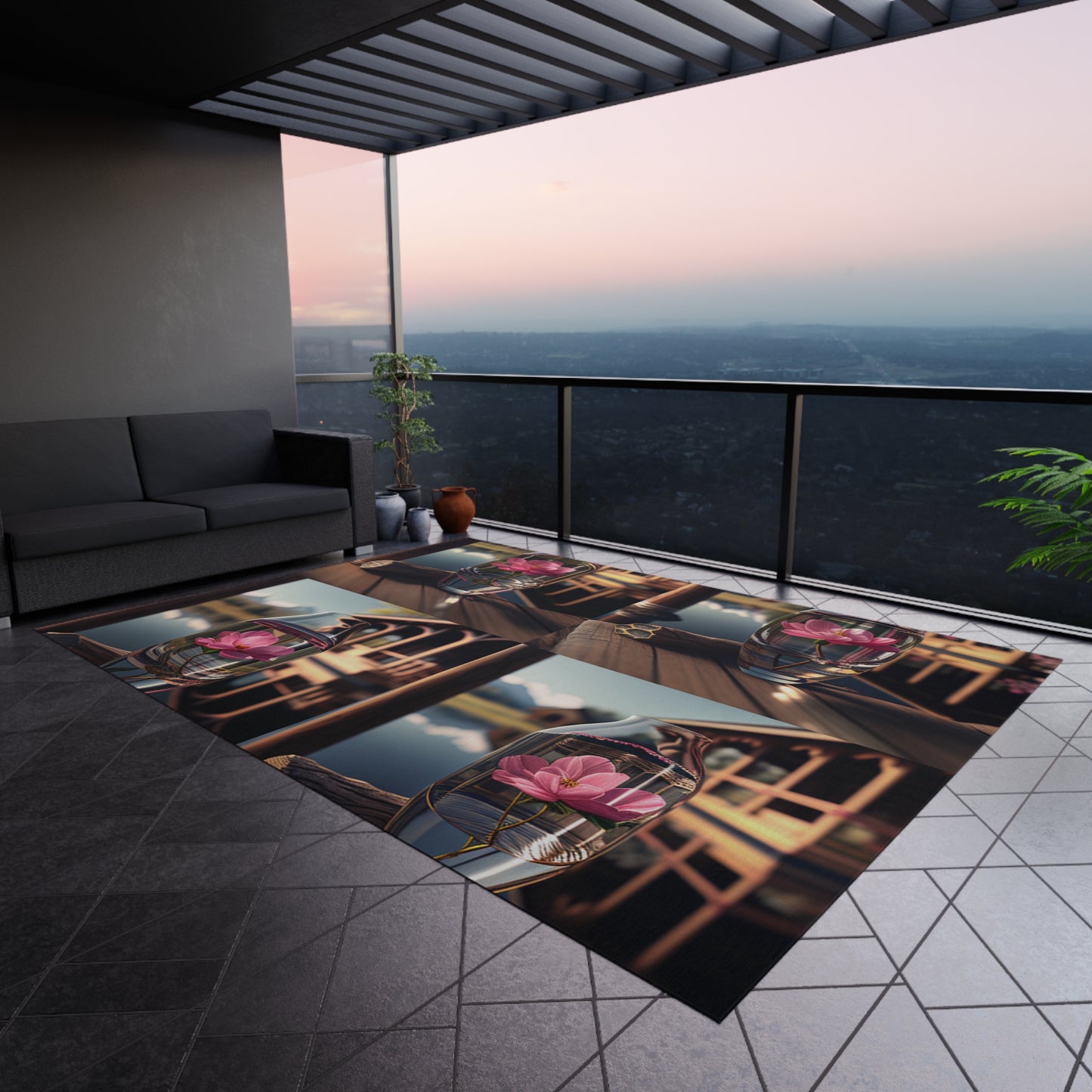 Outdoor Rug  Pink Magnolia 5