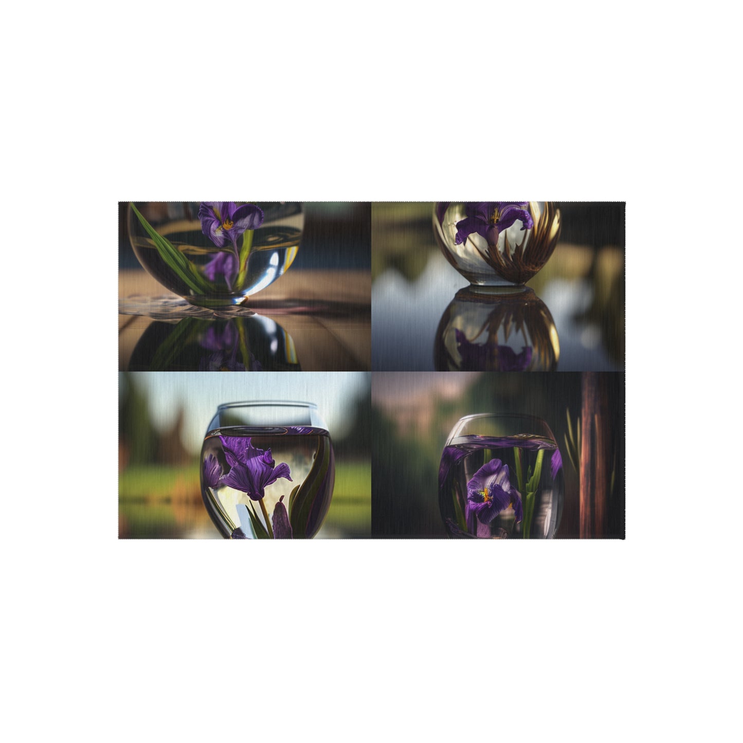 Outdoor Rug  Purple Iris in a vase 5