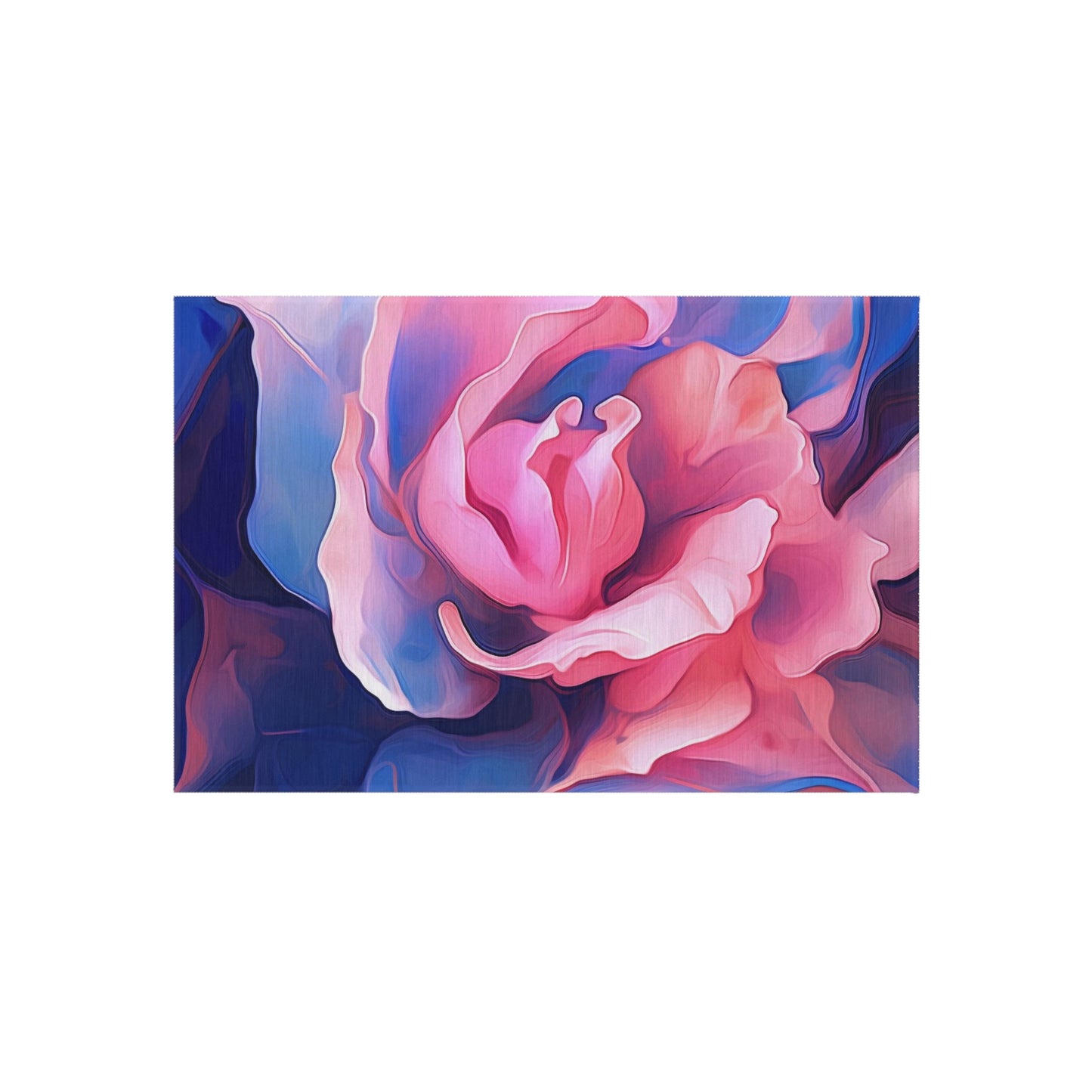 Outdoor Rug  Pink & Blue Tulip Rose 1