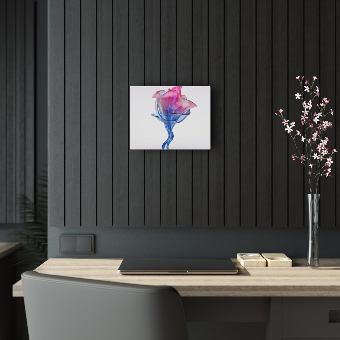 Acrylic Prints Pink & Blue Tulip Rose 4