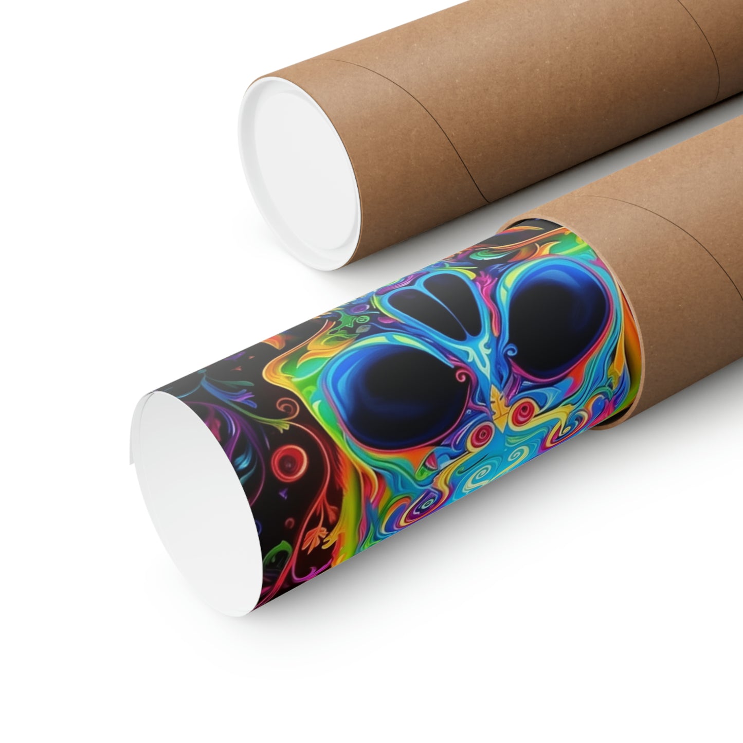 Premium Matte Vertical Posters Macro Skull Color 4