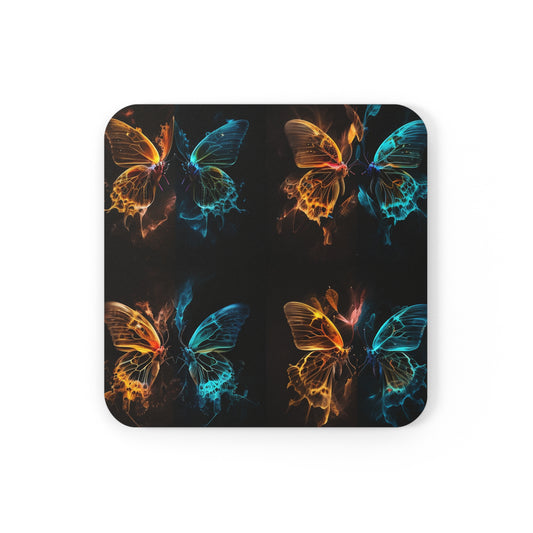Corkwood Coaster Set Kiss Neon Butterfly 5