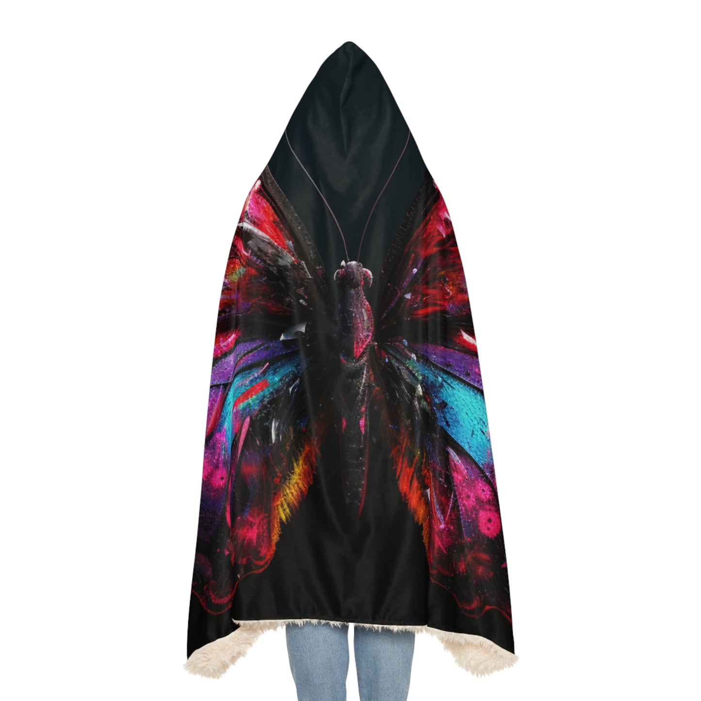 Snuggle Hooded Blanket Hyper Butterfly Real