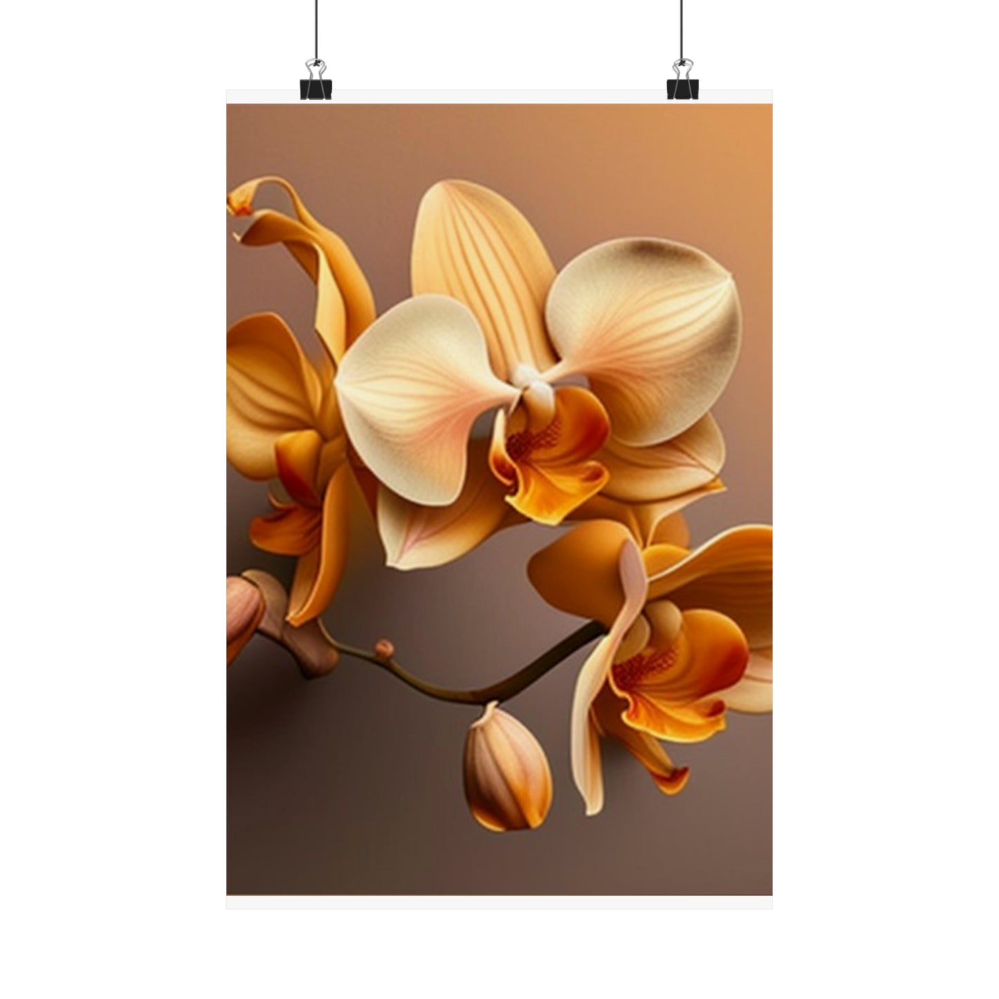 Premium Matte Vertical Posters orchid pedals 2