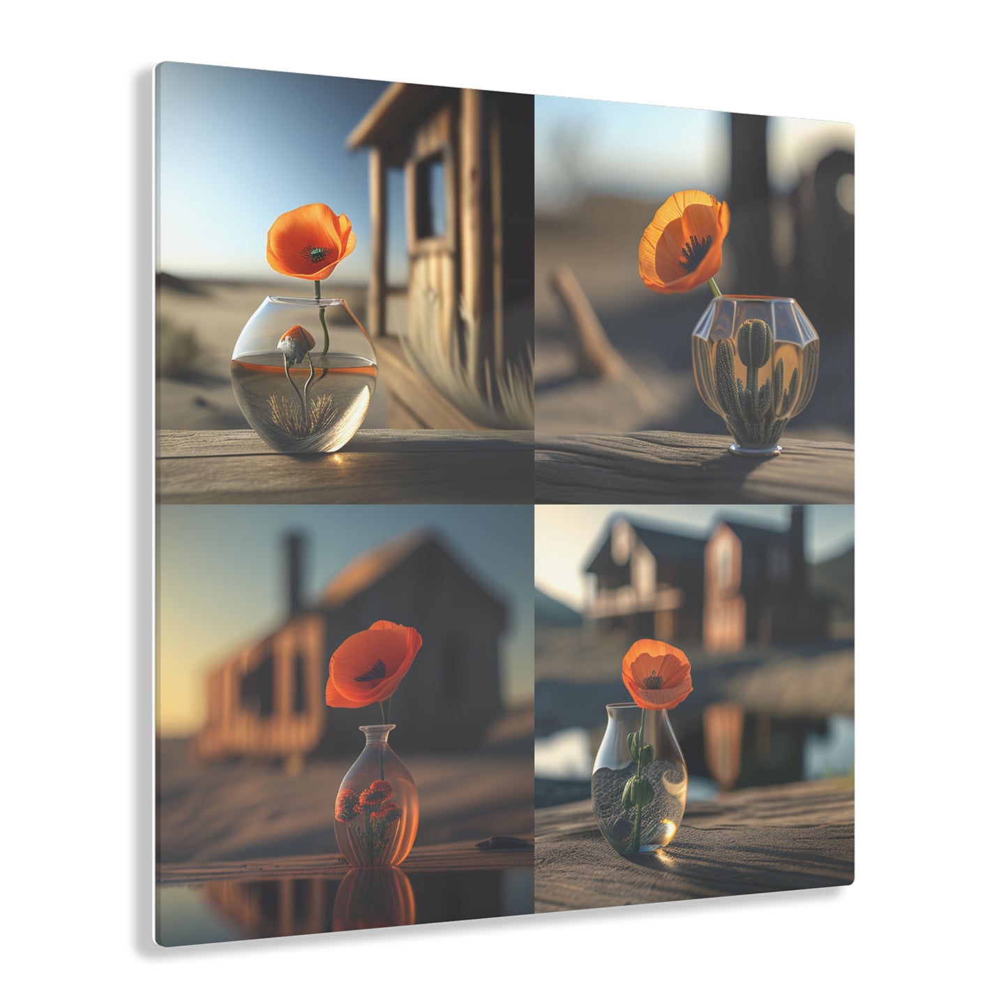 Acrylic Prints Orange Poppy in a Vase 5