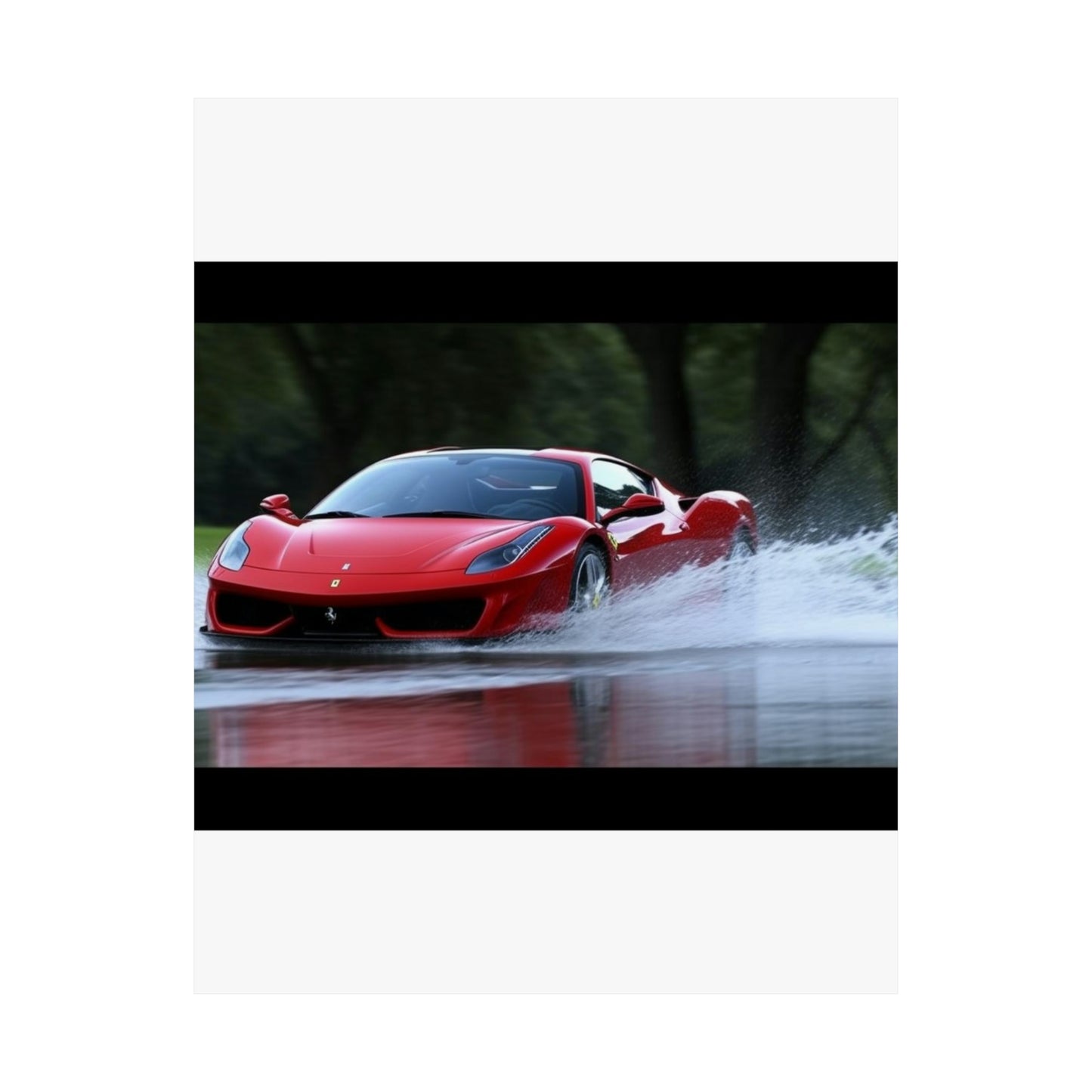 Premium Matte Vertical Posters Water Ferrari Splash 2