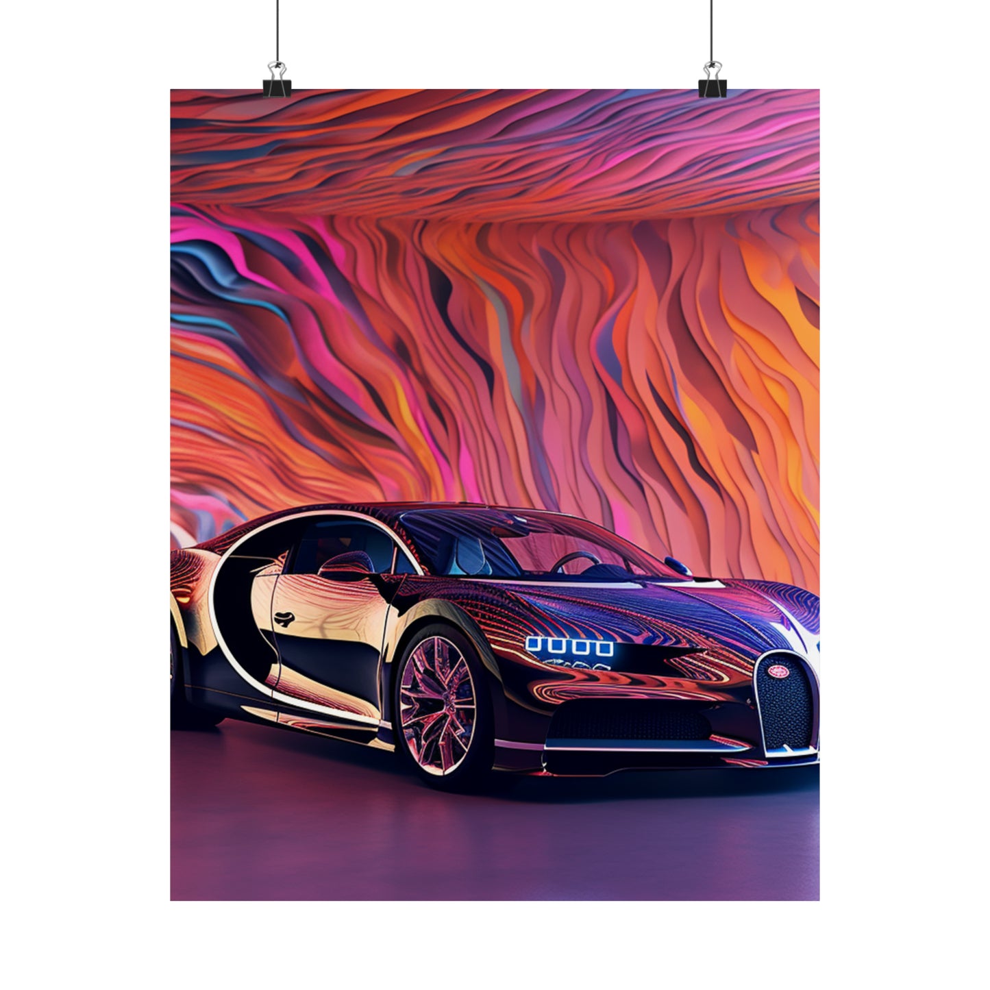 Premium Matte Vertical Posters Bugatti Abstract Flair 4