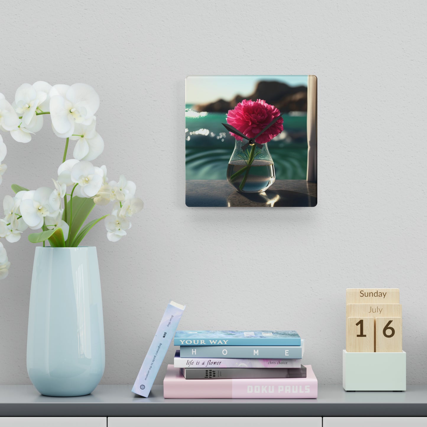 Acrylic Wall Clock Carnation 4