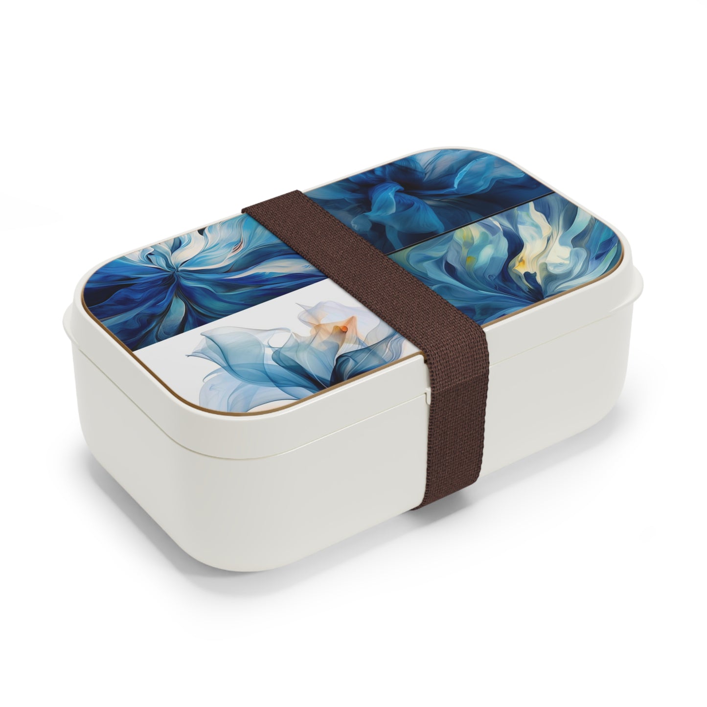 Bento Lunch Box Blue Tluip Abstract 5