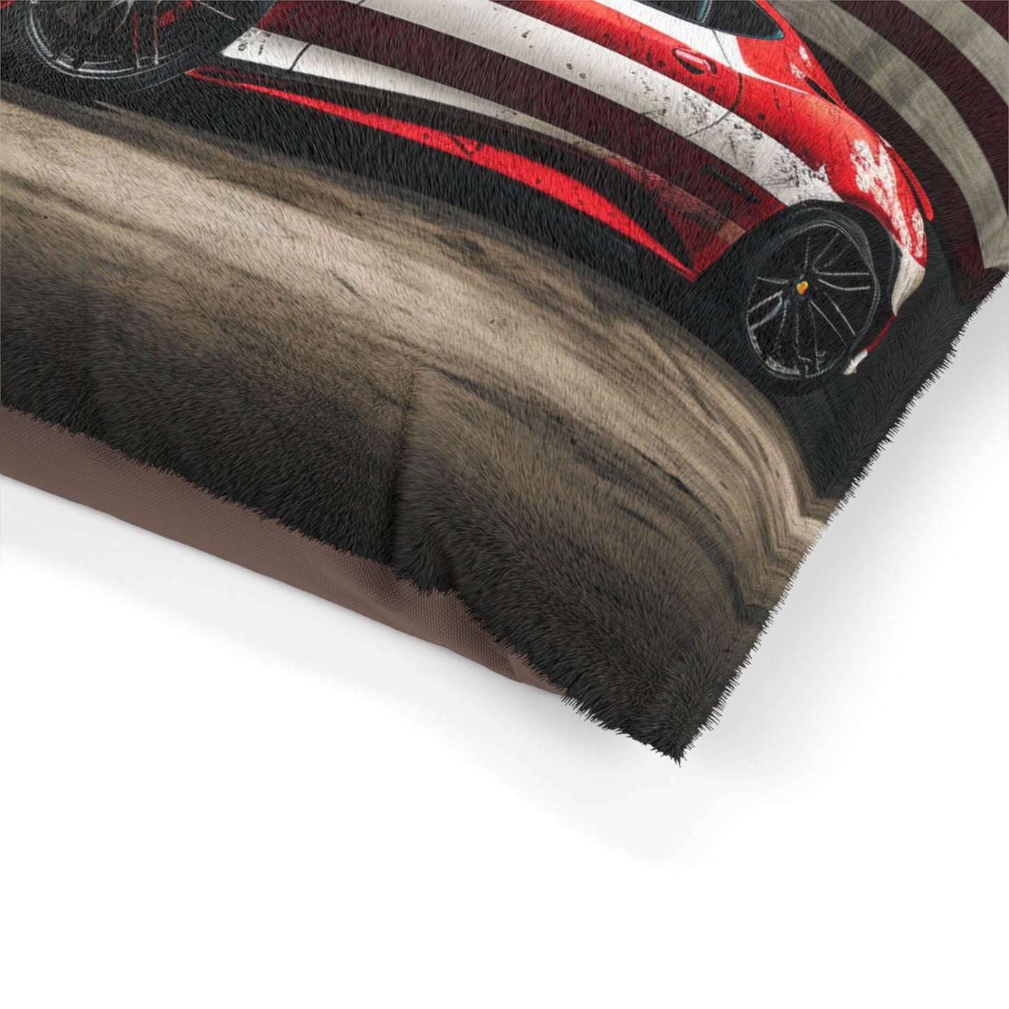 Pet Bed American Flag Background Ferrari 1