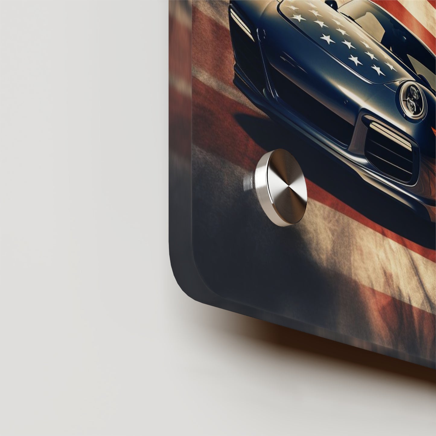 Acrylic Wall Art Panels Abstract American Flag Background Porsche 5