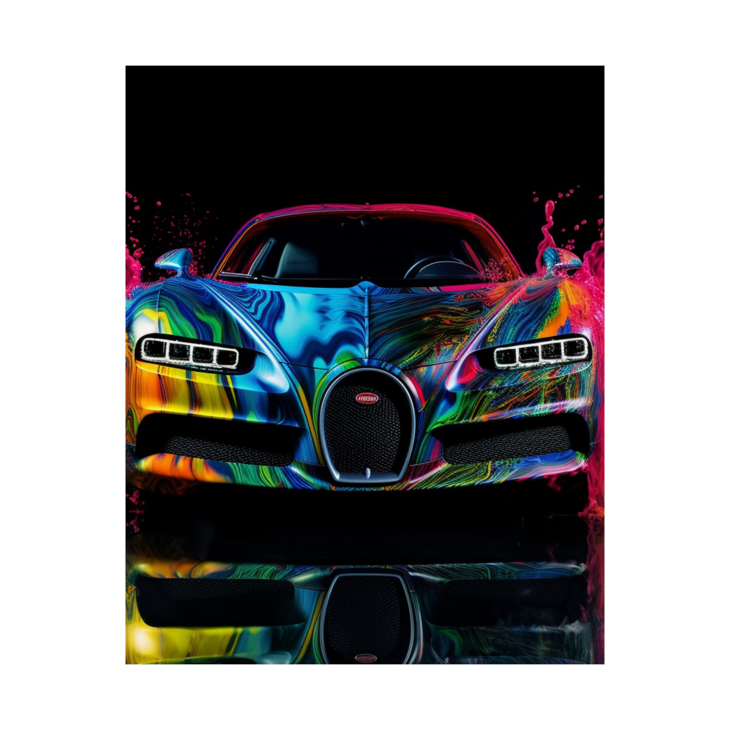 Premium Matte Vertical Posters Bugatti Water 4