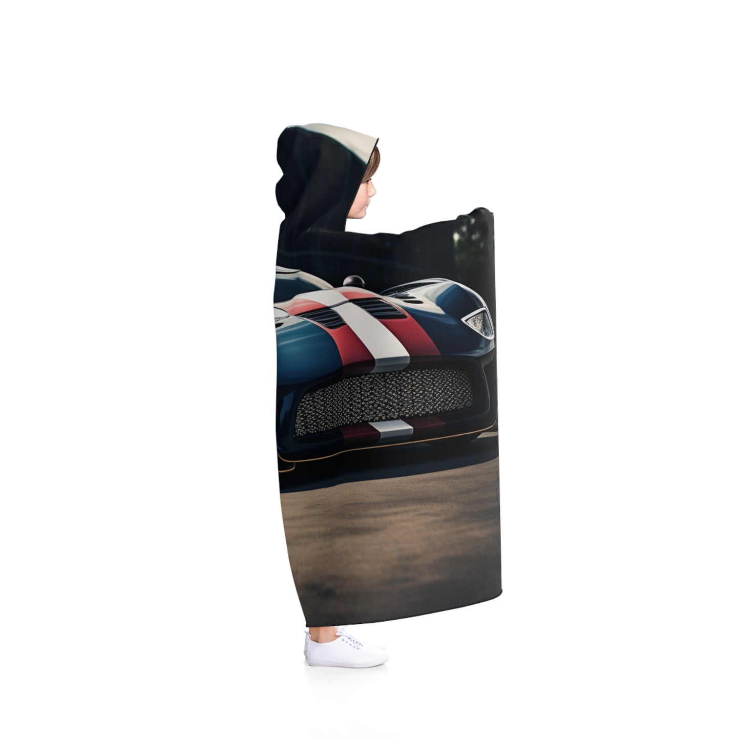 Hooded Blanket Bugatti Flag American 2