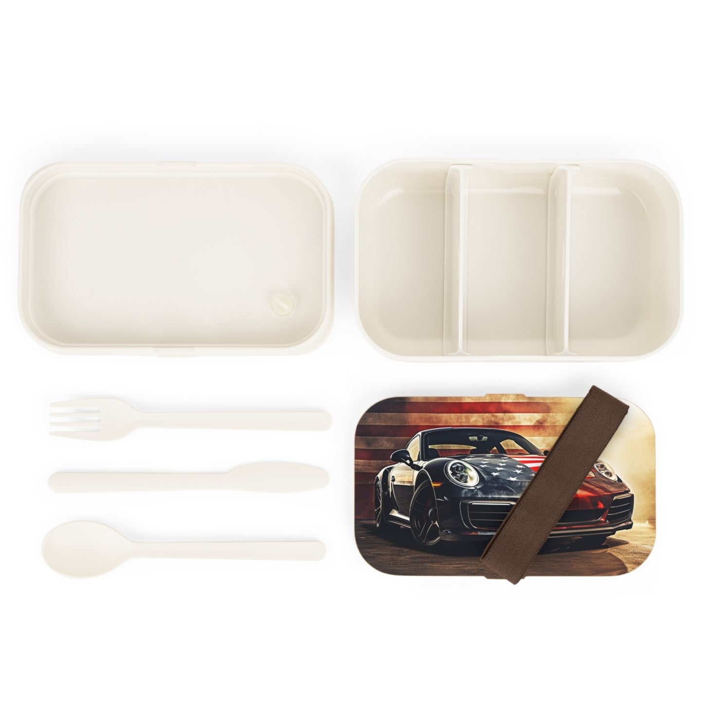 Bento Lunch Box Abstract American Flag Background Porsche 1