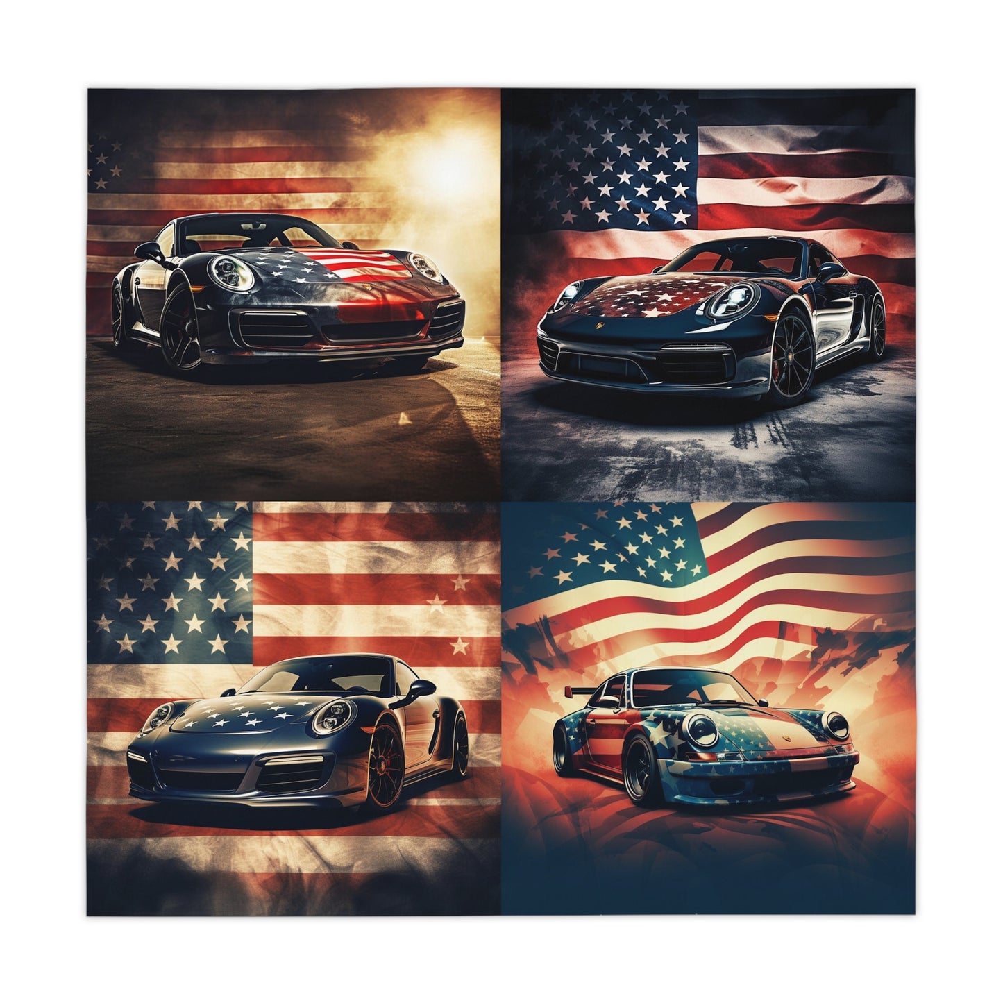 Tablecloth Abstract American Flag Background Porsche 5