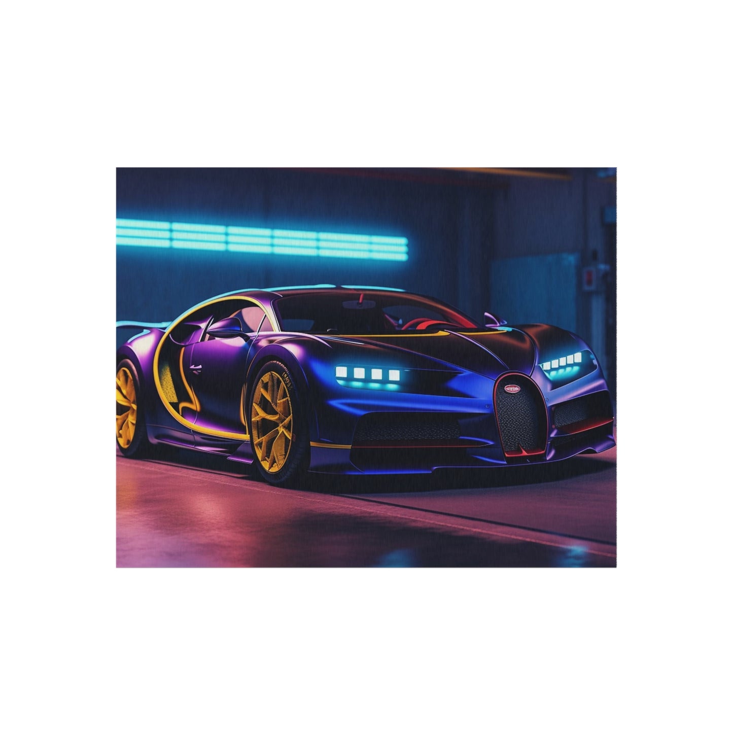 Outdoor Rug  Hyper Bugatti Neon Chiron 4