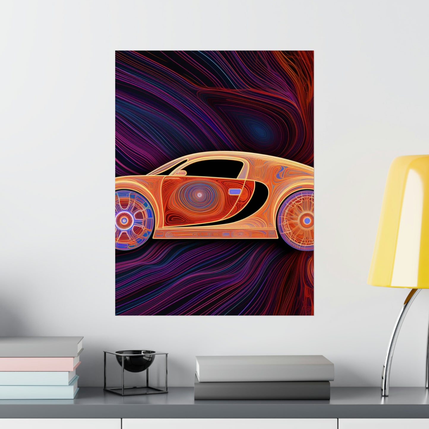 Premium Matte Vertical Posters Bugatti Abstract Concept 2