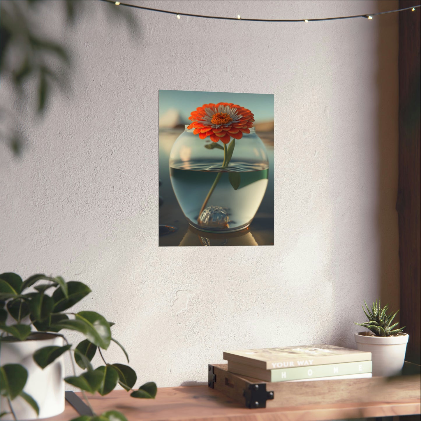 Premium Matte Vertical Posters Orange Zinnia 3