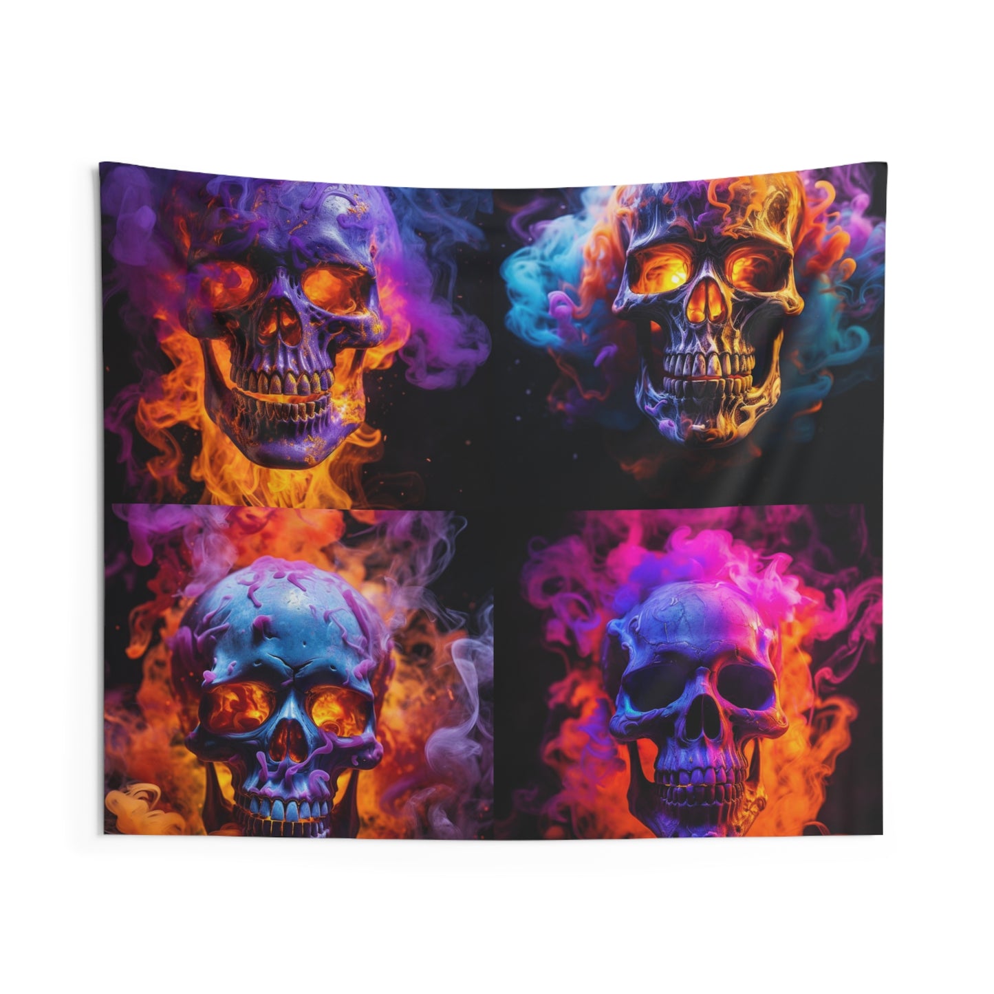 Indoor Wall Tapestries Macro Skull 5