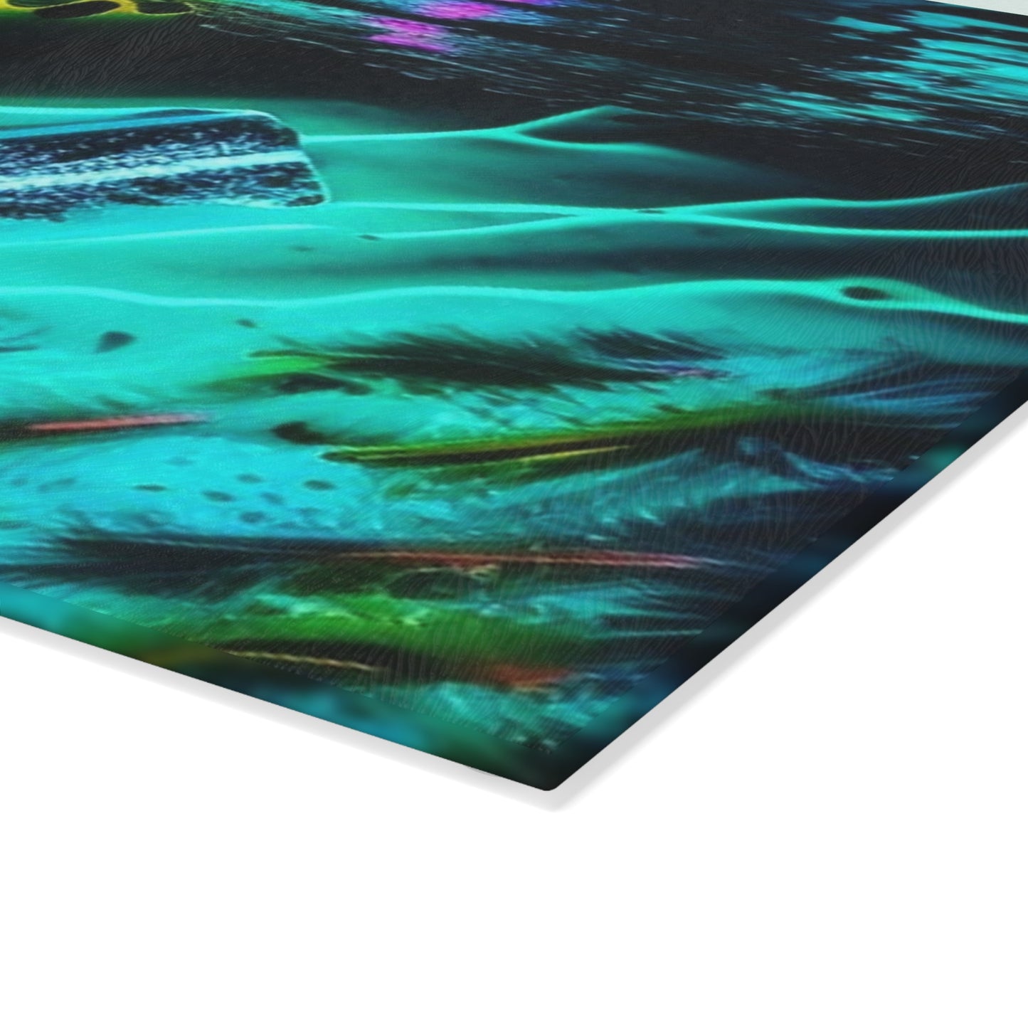 Glass Cutting Board Florescent Glow 2