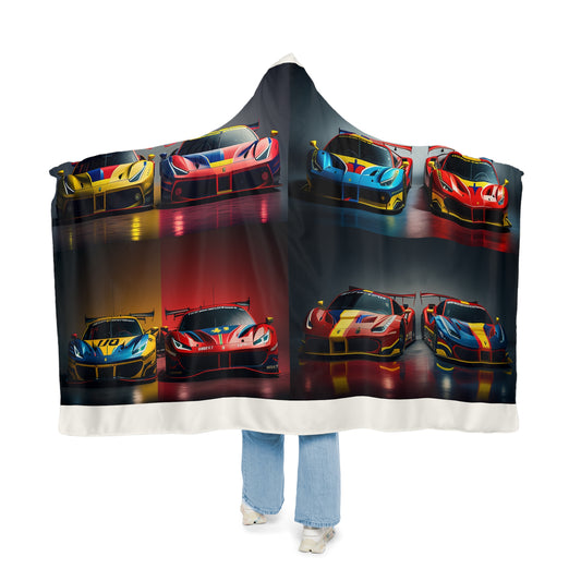 Snuggle Hooded Blanket Ferrari Red Blue 5