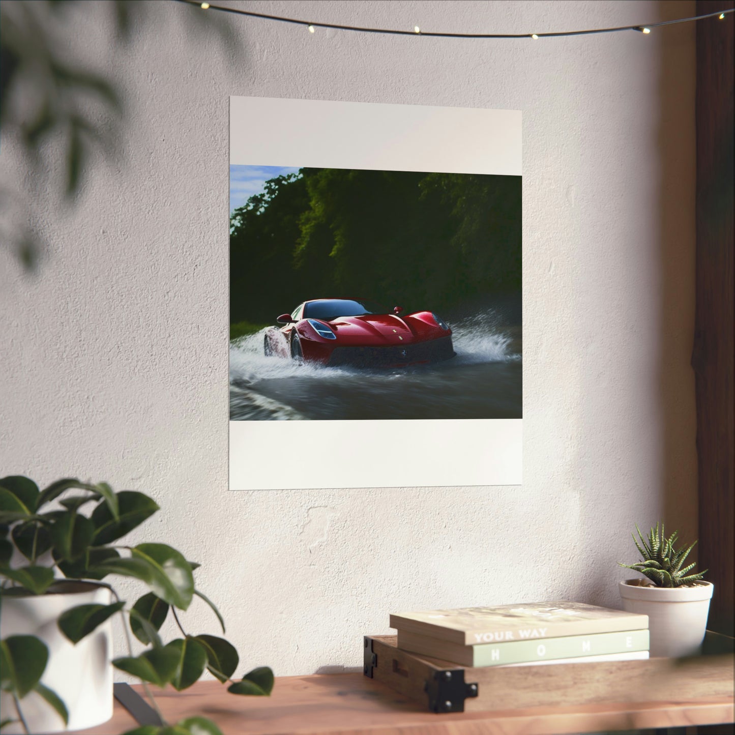 Premium Matte Vertical Posters Water Ferrari Splash 1