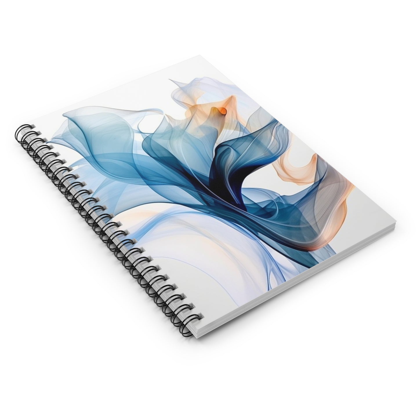 Spiral Notebook - Ruled Line Blue Tluip Abstract 3