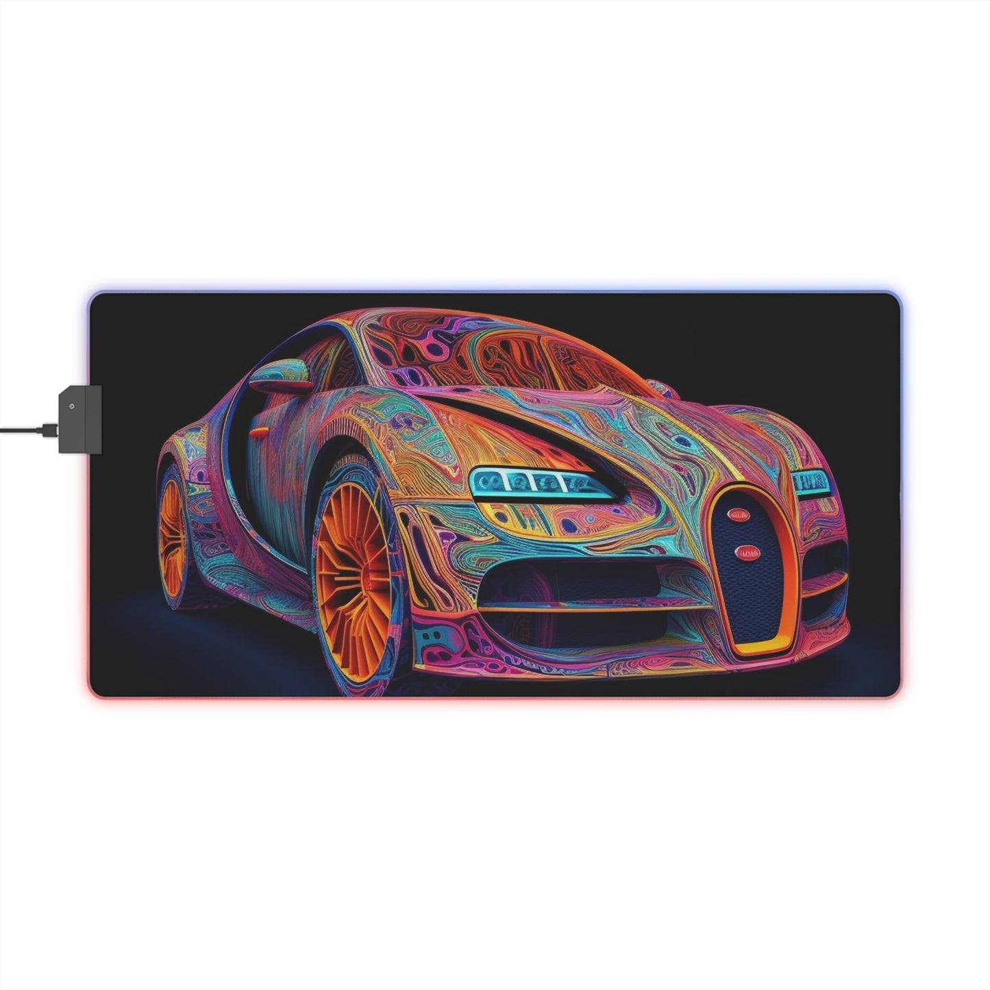 LED Gaming Mouse Pad Bugatti Abstract Concept 1