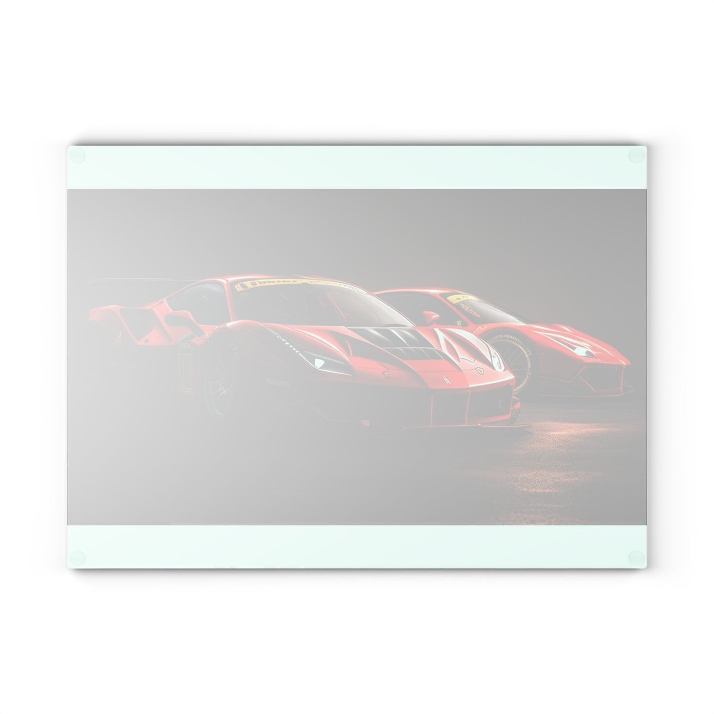 Glass Cutting Board Ferrari Red 4