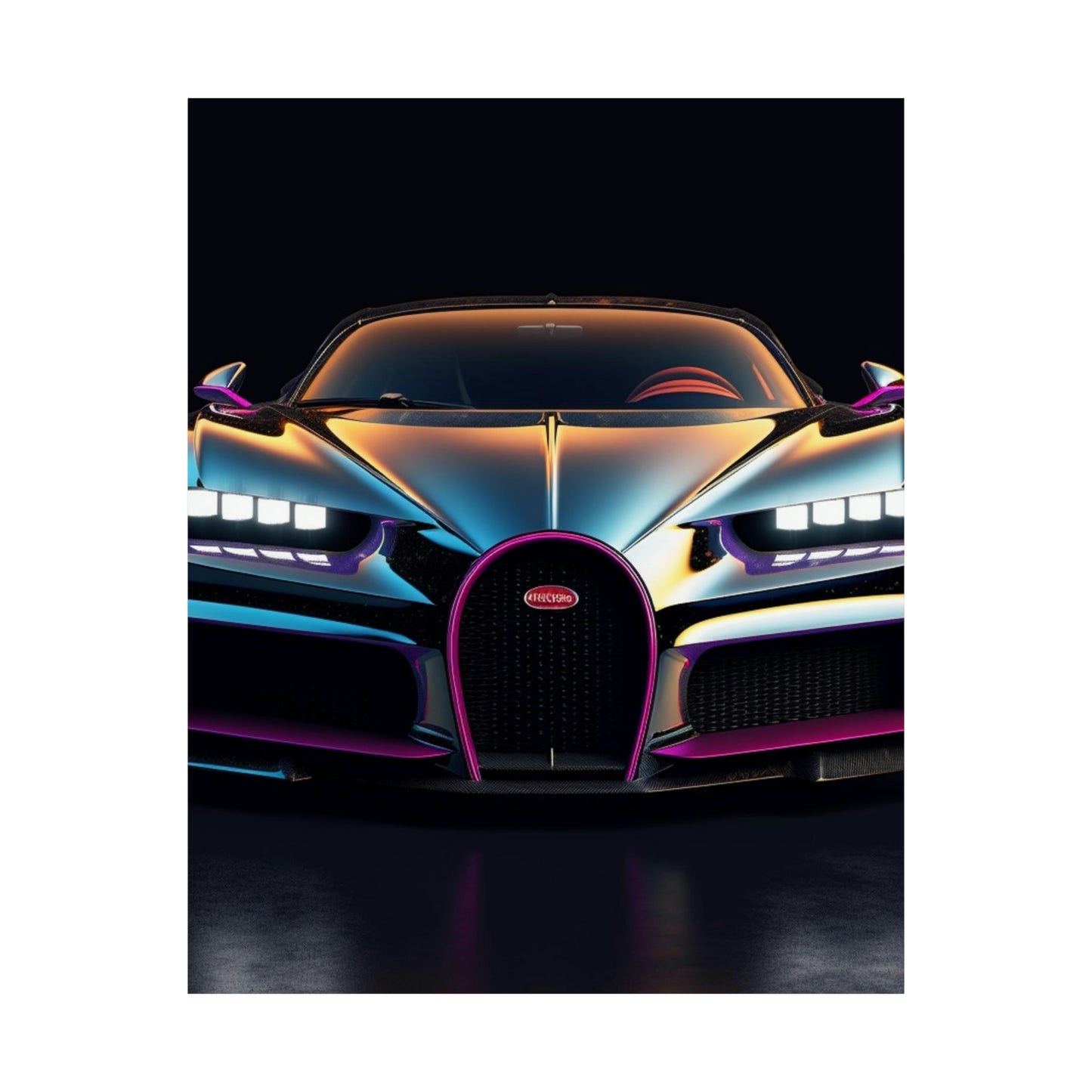 Premium Matte Vertical Posters Hyper Bugatti Chiron 1