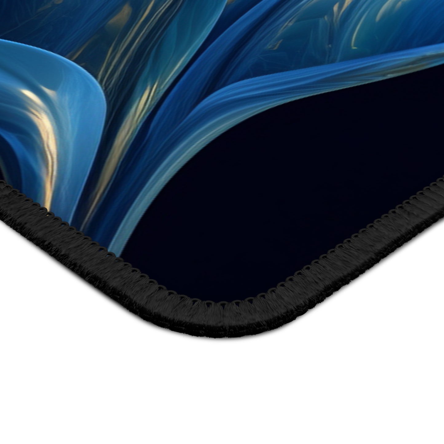Gaming Mouse Pad  Abstract Blue Tulip 1