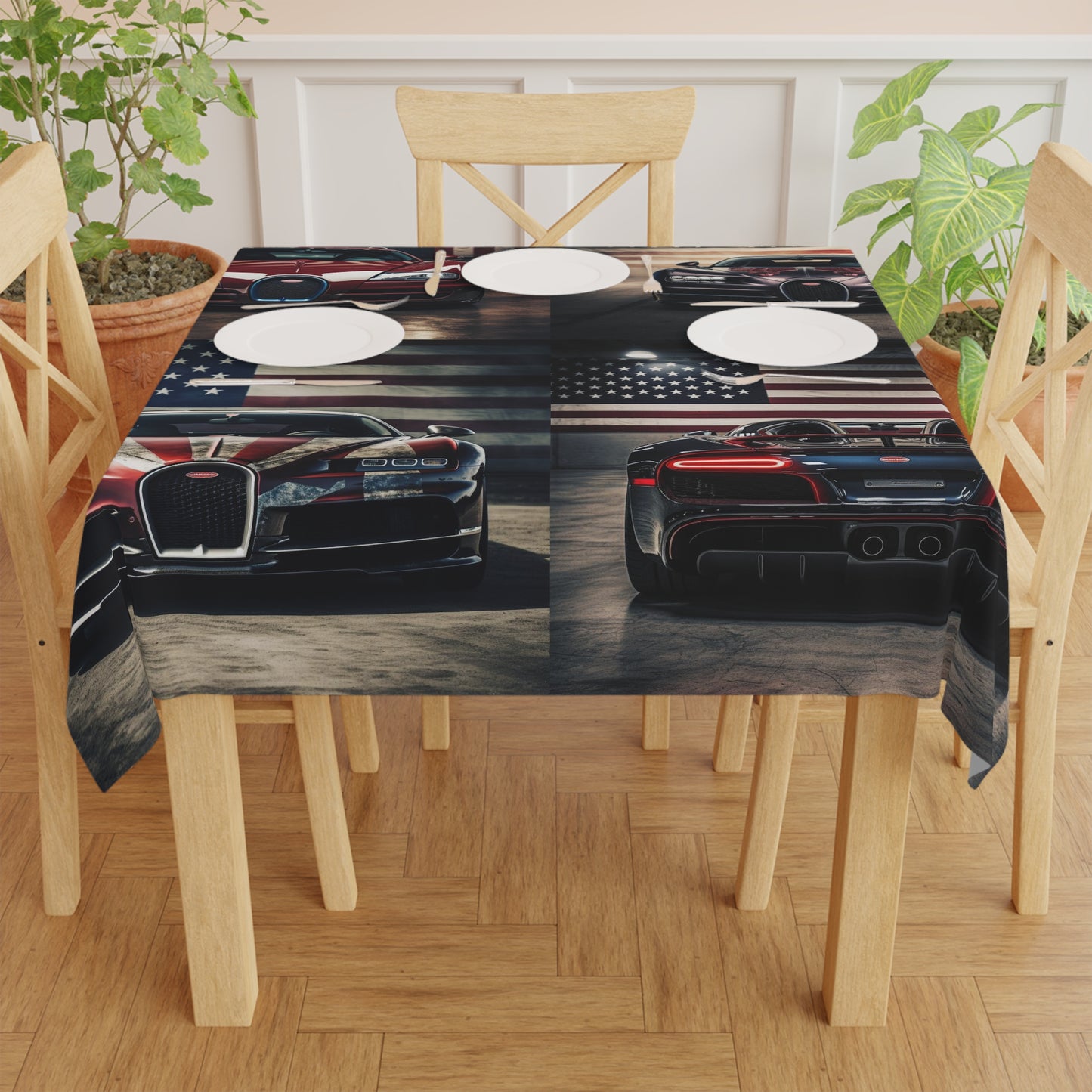 Tablecloth American Flag Background Bugatti 5