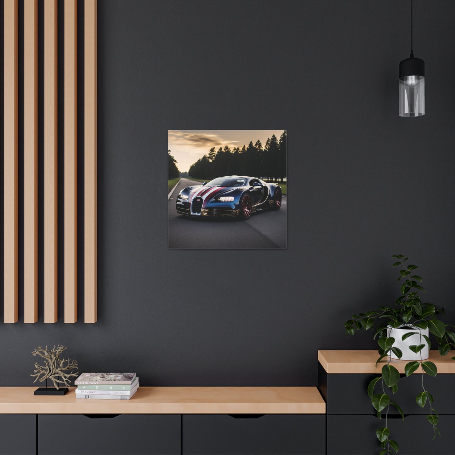 Canvas Gallery Wraps Bugatti Flag American 1