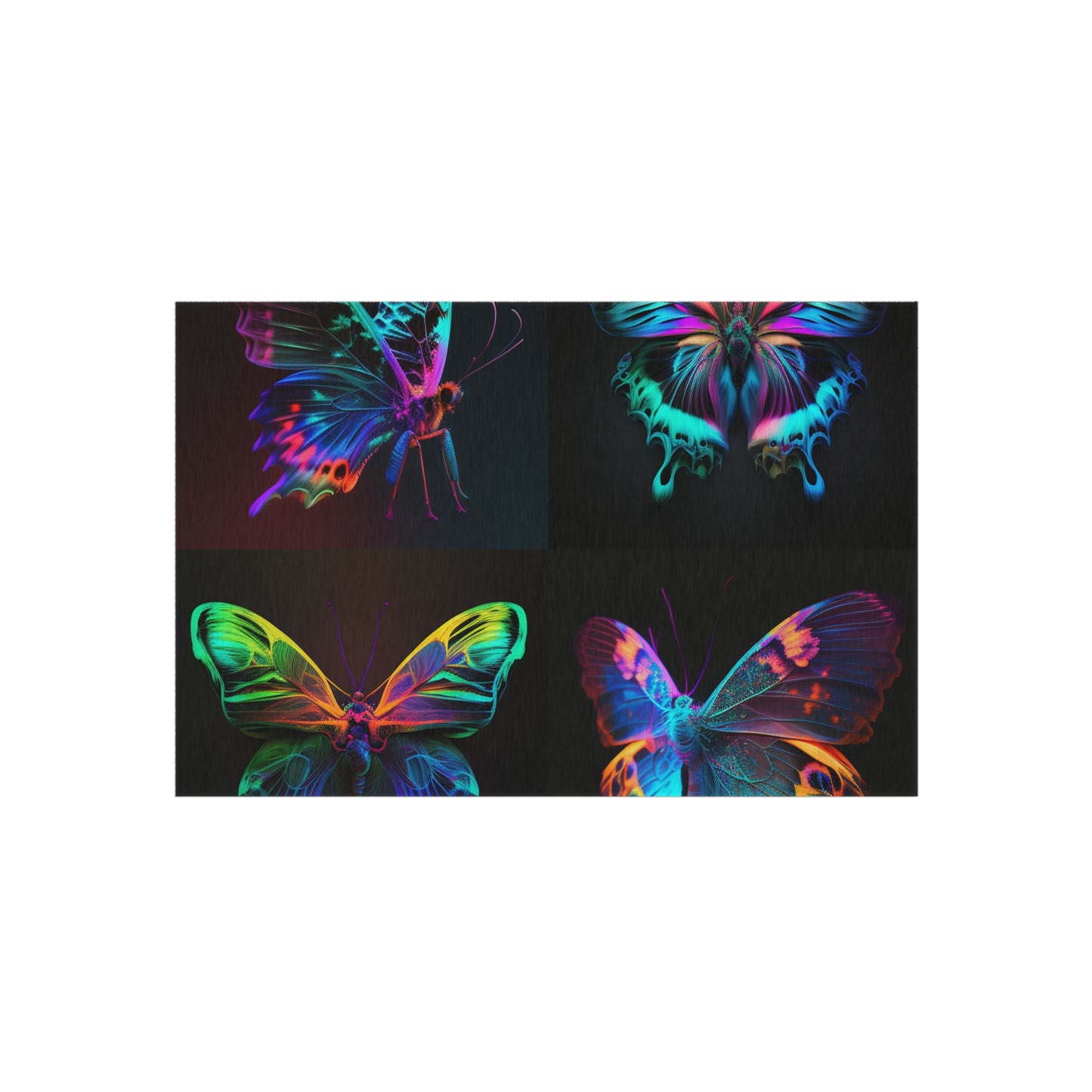 Outdoor Rug  Raw Hyper Color Butterfly 5