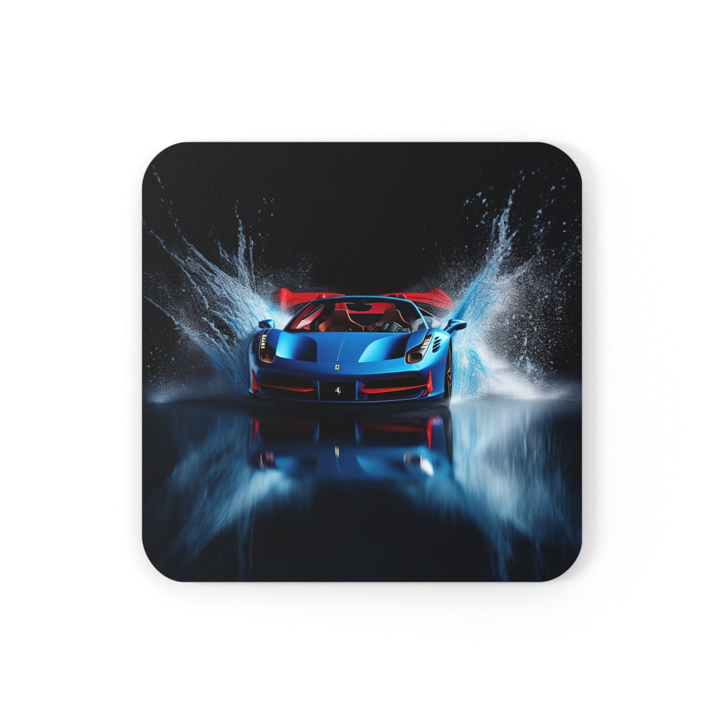 Corkwood Coaster Set Ferrari Water Splash 1