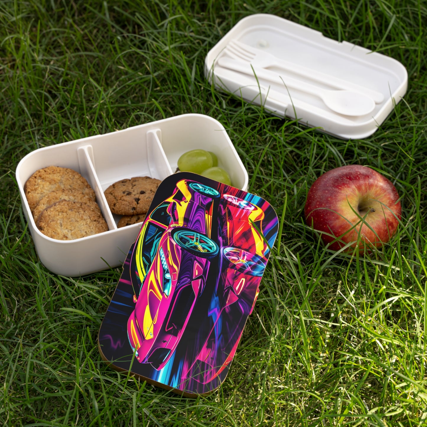 Bento Lunch Box Pink Ferrari Macro 2