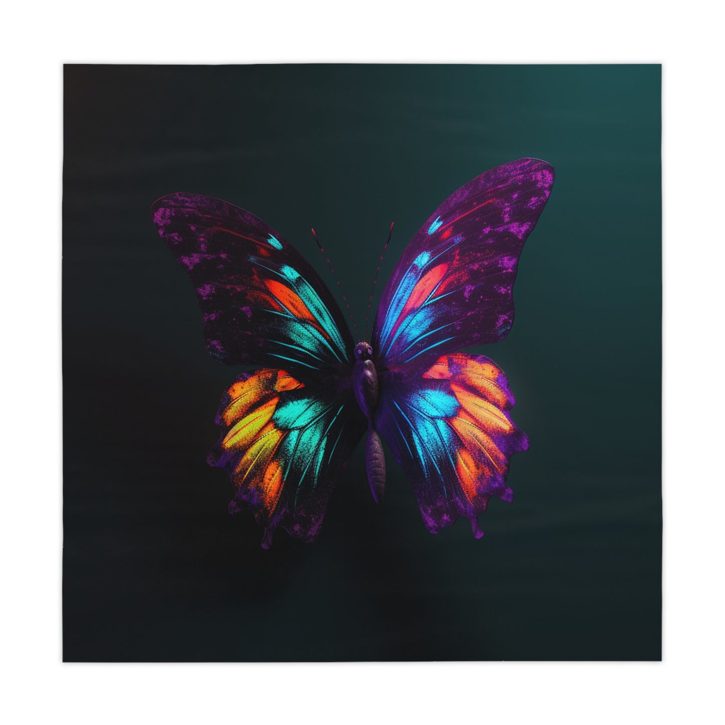 Tablecloth Hyper Colorful Butterfly Purple 1