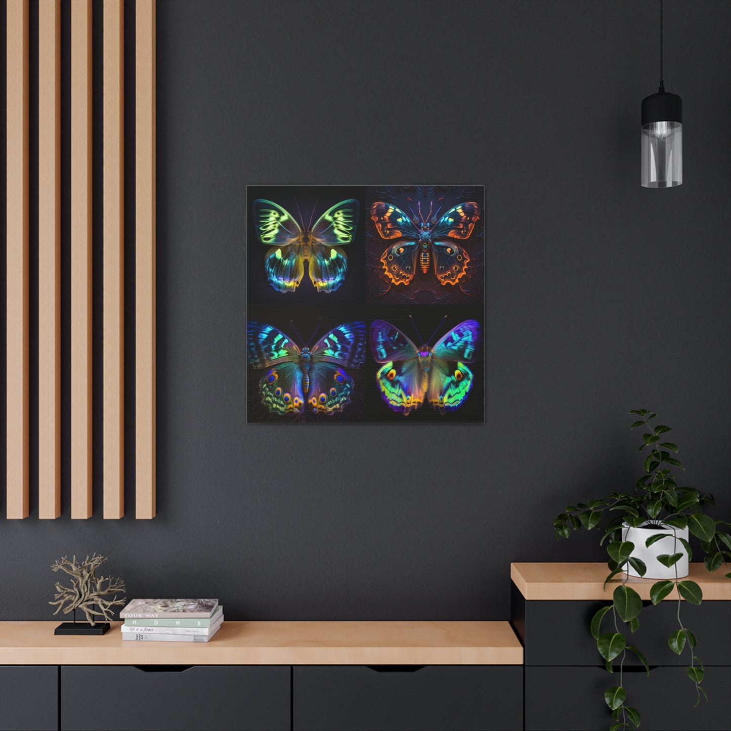 Canvas Gallery Wraps Neon Hue Butterfly 5