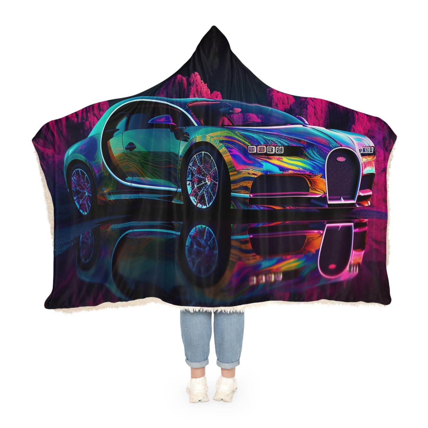 Snuggle Hooded Blanket Florescent Bugatti Flair 2