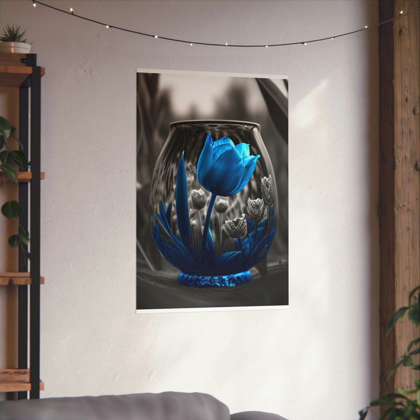 Premium Matte Vertical Posters Tulip Blue 4