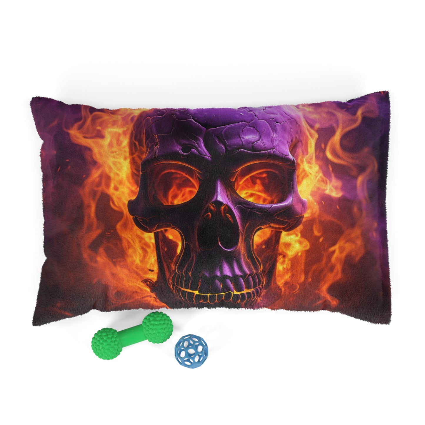 Pet Bed Skull Flames 3