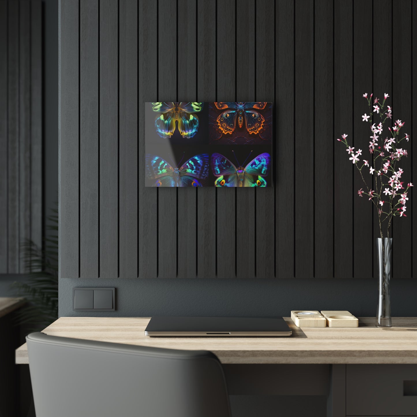 Acrylic Prints Neon Hue Butterfly 5