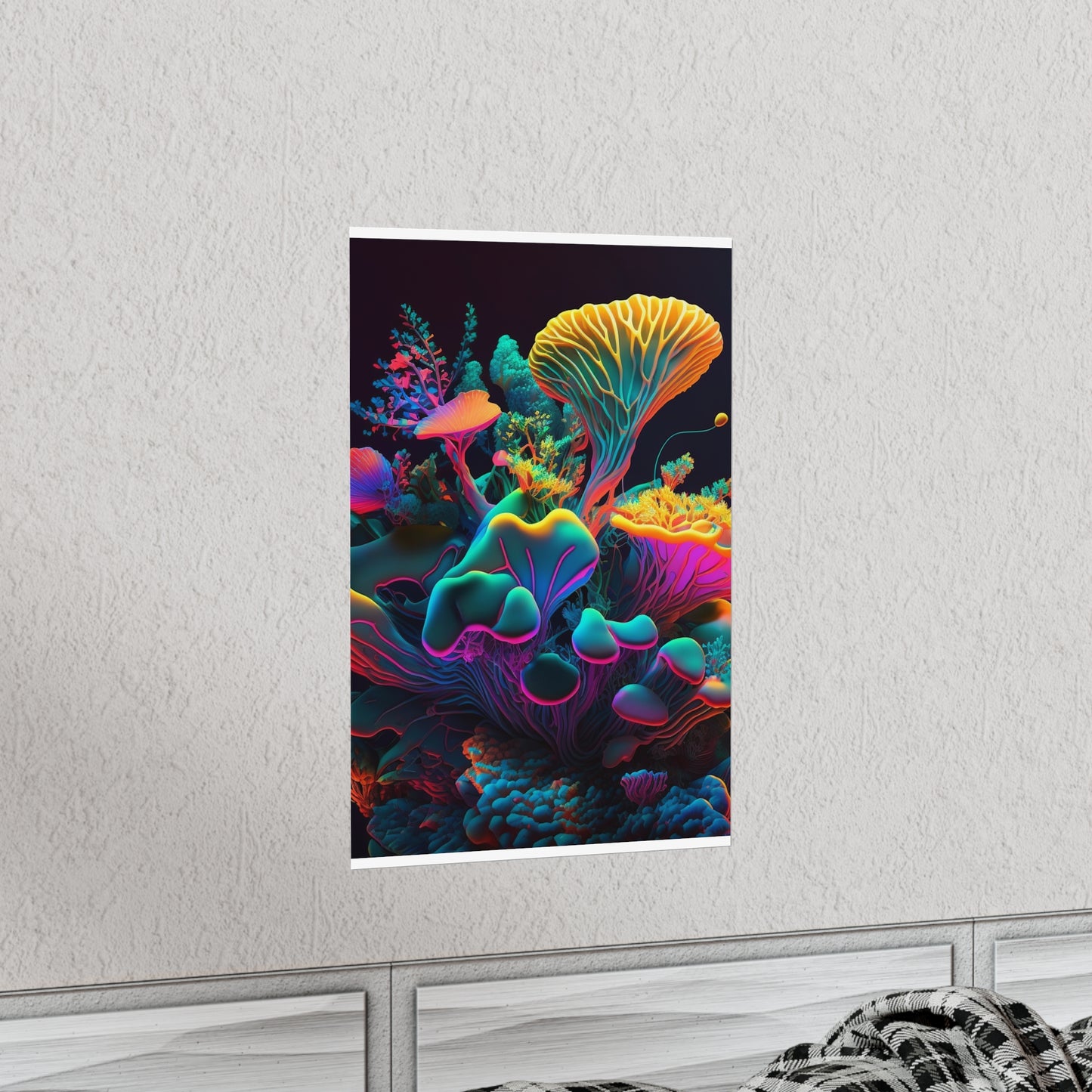 Premium Matte Vertical Posters Macro Coral Reef 1