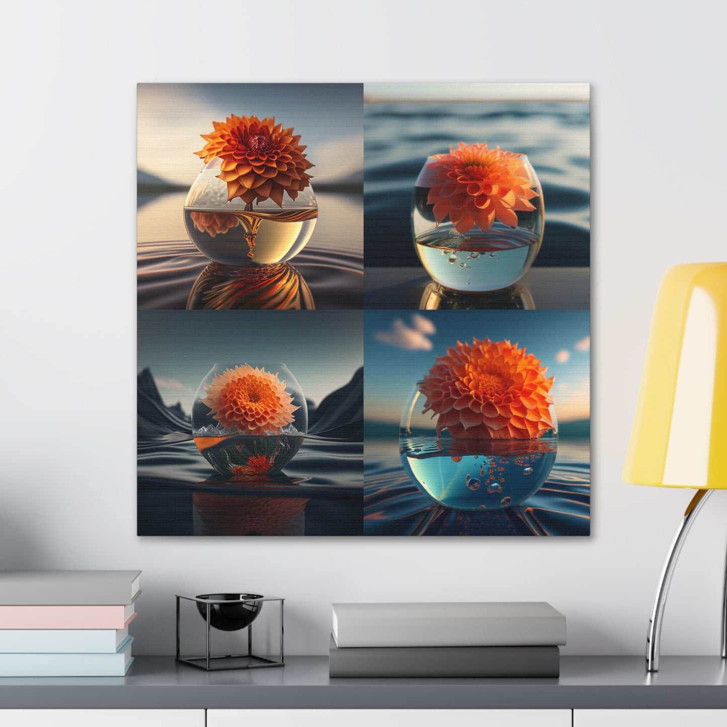Canvas Gallery Wraps Dahlia Orange 5