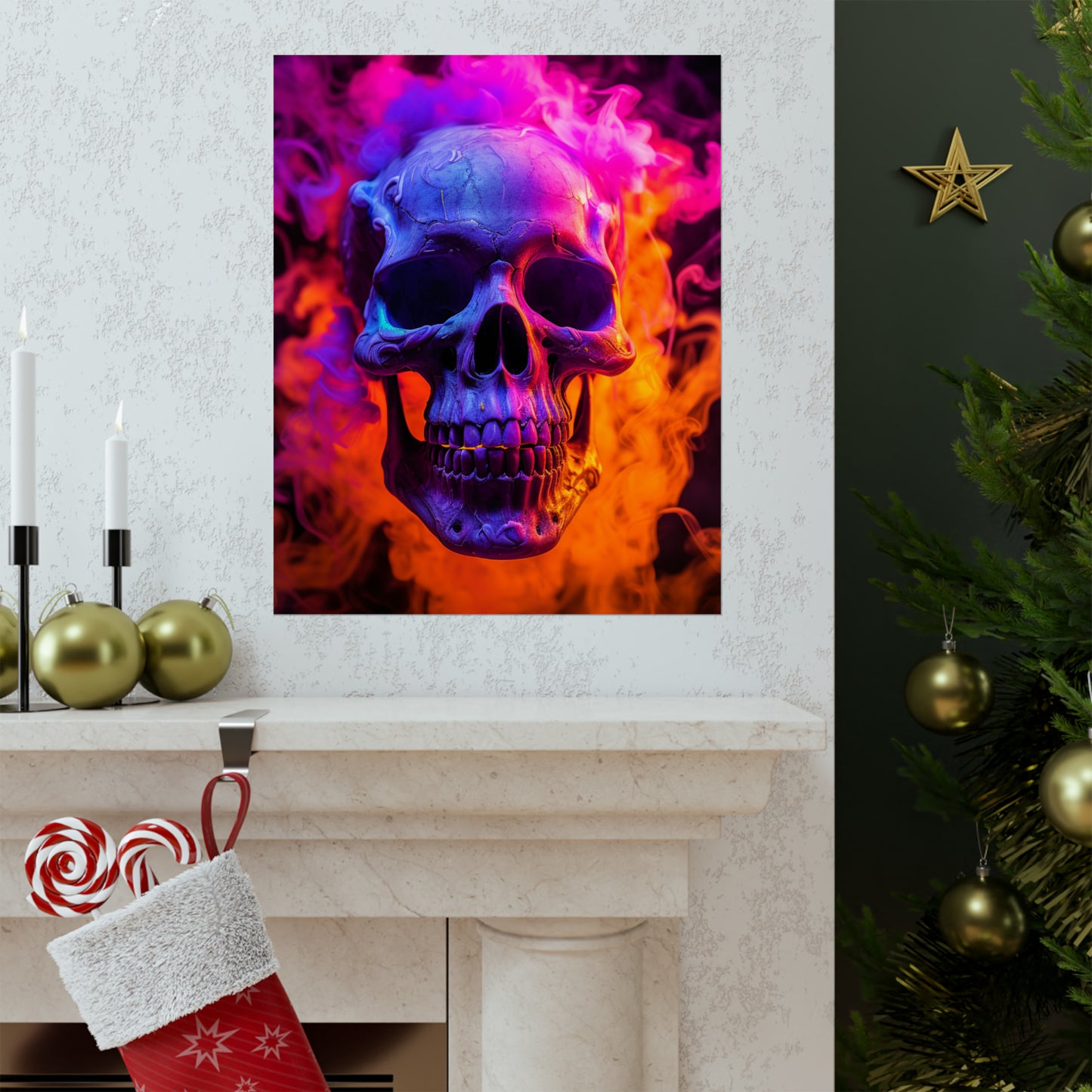 Premium Matte Vertical Posters Macro Skull 4